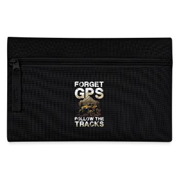 Vergiss GPS Folge Den Spuren Outdoor Abenteuer - Federtasche - Schwarz - Vorne