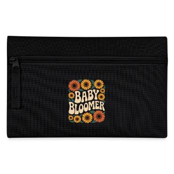 Garten Baby Bloomer Gärtner Spruch Sonnenblumen - Federtasche - Schwarz - Vorne