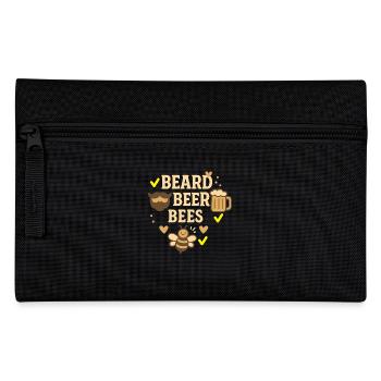 Abeille Apiculteur Barbe Bière Abeilles Miel - Trousse - noir - Devant