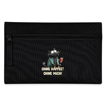 Ohne Kaffee ohne Mich - Federtasche - Schwarz - Vorne