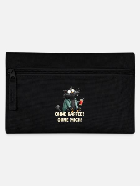 Ohne Kaffee ohne Mich - Federtasche - Schwarz