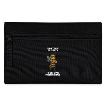 Bee Beekeeper I Don't Talk To Plants - Pencil Case - black - Front