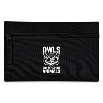 Owl Saying Owls Funny Owls Gift - Pencil Case - black - Front