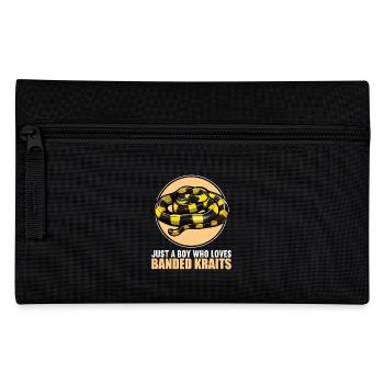 Banded Krait Gebänderter Krait - Pencil Case - black - Front