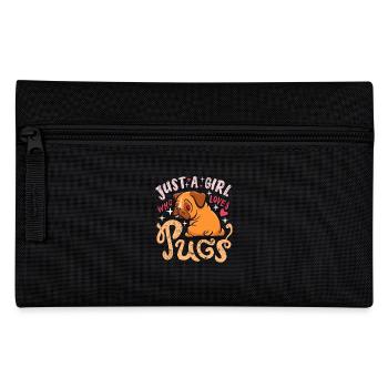 juste une fille qui aime les carlins - Cadeau Carlin - Trousse - noir - Devant