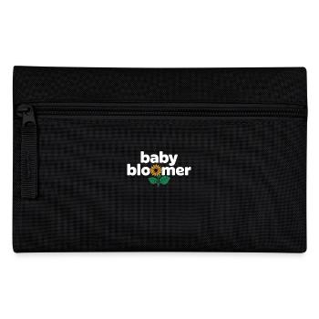 Garten Baby Bloomer Gärtner Spruch Sonnenblumen - Federtasche - Schwarz - Vorne