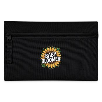 Garten Baby Bloomer Gärtner Spruch Sonnenblumen - Federtasche - Schwarz - Vorne