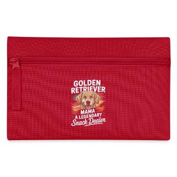 Golden Retriever Mama Mama, Snack-Dealer - Federtasche - Rot - Vorne