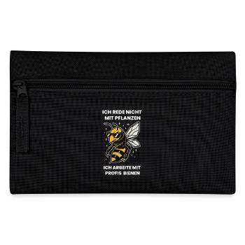 Bee beekeeper I don't talk to plants - Pencil Case - black - Front