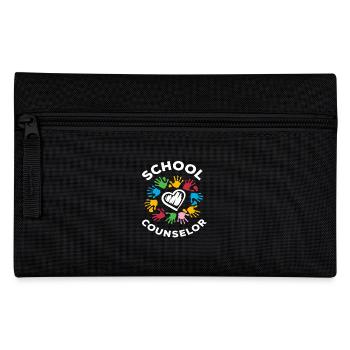 School Counselor Heart Handprints - Pencil Case - black - Front