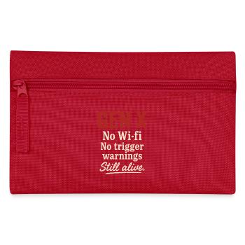 Gen X No Wi-fi No Trigger Warnings Still Alive - Federtasche - Rot - Vorne