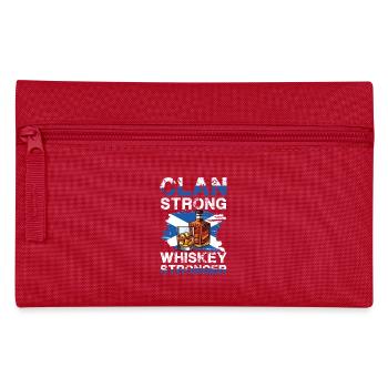 Clan Strong Whiskey Stronger Schottland Motiv - Federtasche - Rot - Vorne