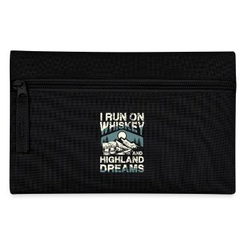 I live on whiskey and Highland dreams - Pencil Case - black - Front
