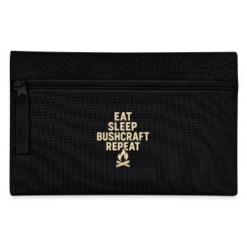 Eat Sleep Bushcraft Repetition Prepper - Pencil Case - black - Front