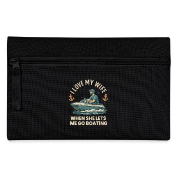J’aime ma femme bateau dire capitaine - Trousse - noir - Devant