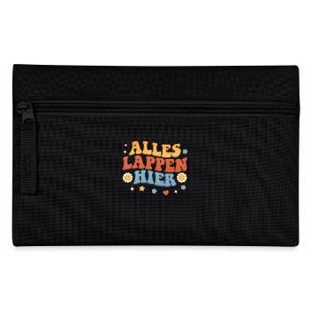 Malle ALLES LAPPEN HIER Retro Lustig - Federtasche - Schwarz - Vorne