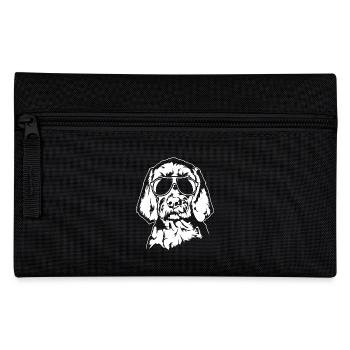 Drahthaar Vizsla cool lustig Hund Vischel Wilsigns - Federtasche - Schwarz - Vorne