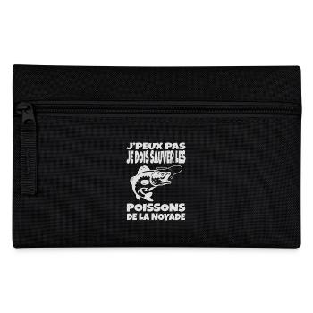 J’peux pas je dois sauver les poissons - Trousse - noir - Devant