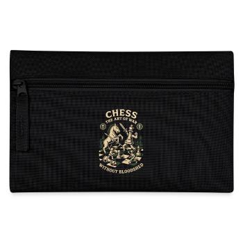 Chess Art Design Funny Saying for Board Game - Pencil Case - black - Front
