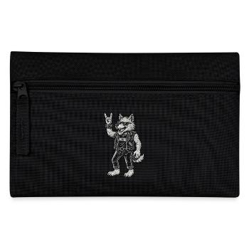 Wolf Metal Musik Rock Musik Funny Heavy Metal - Federtasche - Schwarz - Vorne