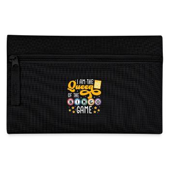 Bingo Queen Funny Bingo Party Design - Pencil Case - black - Front