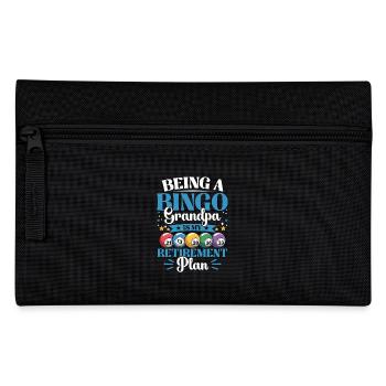 Bingo Grandpa Gambling Real Bingo Fans Retirement - Pencil Case - black - Front