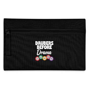 Daubers Before Drama Bingo Player Bingo Gift - Pencil Case - black - Front