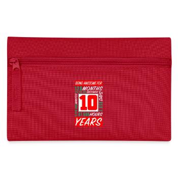 Kinder 10 Jahre Geburtstag Monate Stunden - Federtasche - Rot - Vorne
