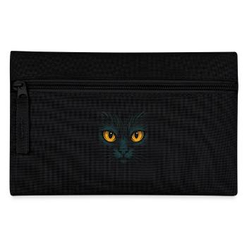 Katzenaugen Katze Blick Tierliebe Augen Design - Federtasche - Schwarz - Vorne