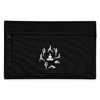 Yoga Poses Silhouettes Meditation - Pencil Case - black - Front