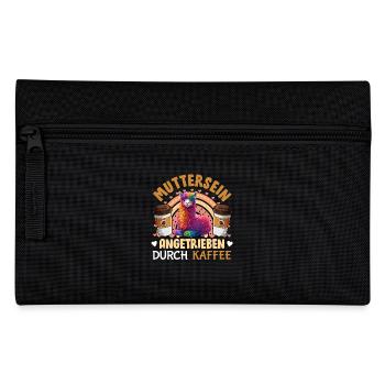 Bald Mama MUTTERSEIN ANGETRIEBEN DURCH KAFFEE - Federtasche - Schwarz - Vorne