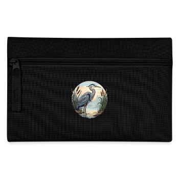 Blauer Reiher - Federtasche - Schwarz - Vorne