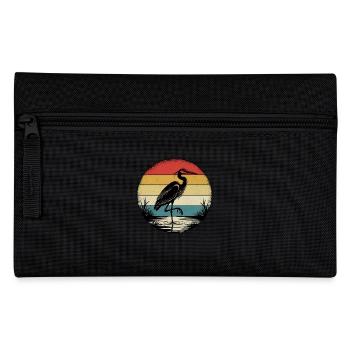 Retro Reiher - Federtasche - Schwarz - Vorne