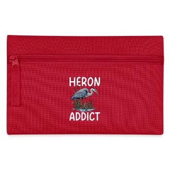 Heron Addict - Pencil Case - red - Front