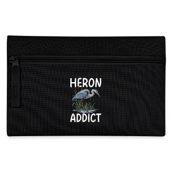 Heron Addict - Pencil Case - black - Front