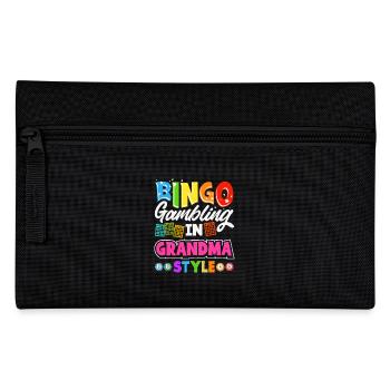 Bingo Grandma Gift Bingo Lover Grandmother - Pencil Case - black - Front