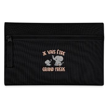 T-shirt Je Vais Être Grand Frère Annonce Bébé - Trousse - noir - Devant