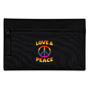 Love & Peace - Pencil Case - black - Front