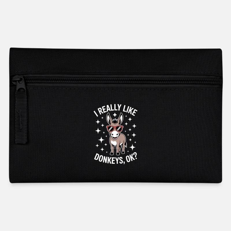 Esel Spruch Esel Lustiges Esel Geschenk - Federtasche - Schwarz