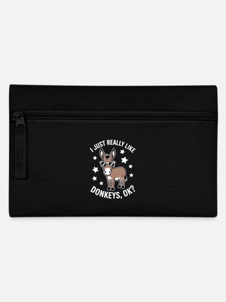 Esel Spruch Esel Lustiges Esel Geschenk - Federtasche - Schwarz