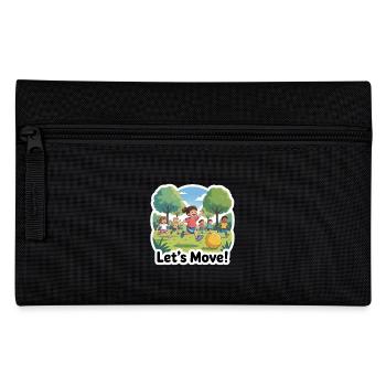CHILDREN EXERCISING. LET S MOVE - Pencil Case - black - Front