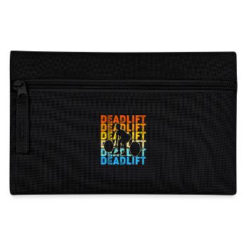 Gym Deadlift Fitness Workout Hantel Bodybuilder - Federtasche - Schwarz - Vorne