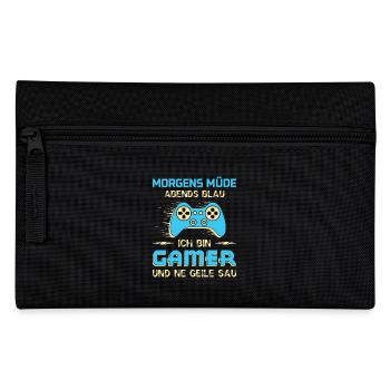 Zocken Gamer Gaming Zocker Controller Videospiele - Federtasche - Schwarz - Vorne