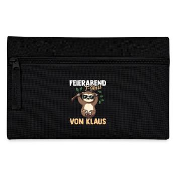 Faultier Klaus - Federtasche - Schwarz - Vorne