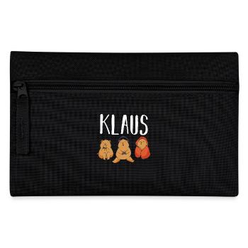 Gamer Zocker Zocken Gaming Klaus - Federtasche - Schwarz - Vorne