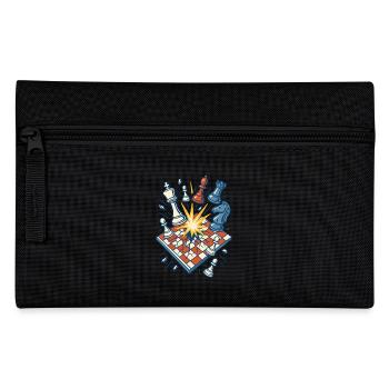 Schachexplosion Lustiges Schachspieler-design - Federtasche - Schwarz - Vorne