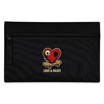 Heart with skull on skateboard - Pencil Case - black - Front