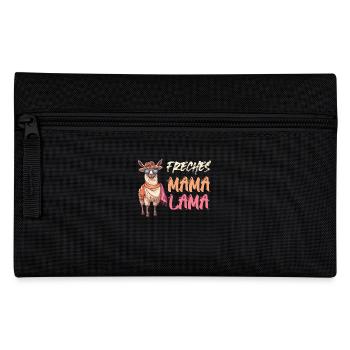 Werdende Mutter FRECHES MAMA LAMA Lustig - Federtasche - Schwarz - Vorne