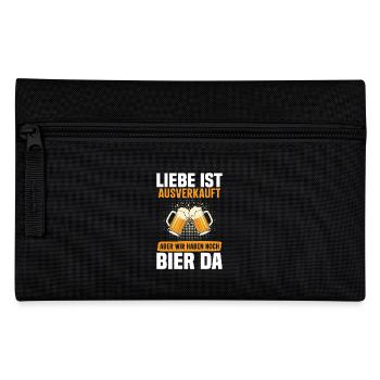 Malle LIEBE IST AUSVERKAUFT BIER IST NOCH DA - Federtasche - Schwarz - Vorne