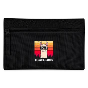 Väter ALPAKAPAPA Retro Lama Lustiges - Federtasche - Schwarz - Vorne